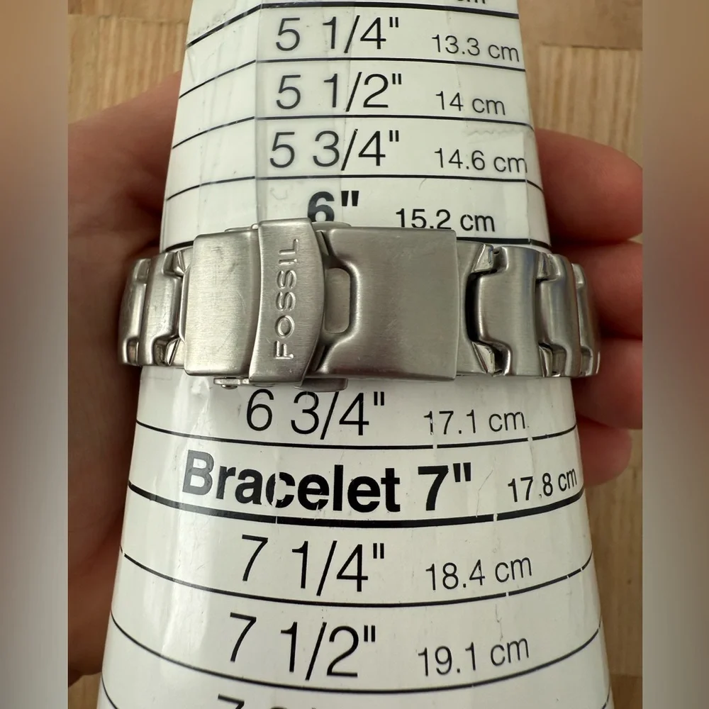 Fossil big tic AM-3553 stainless steel watch